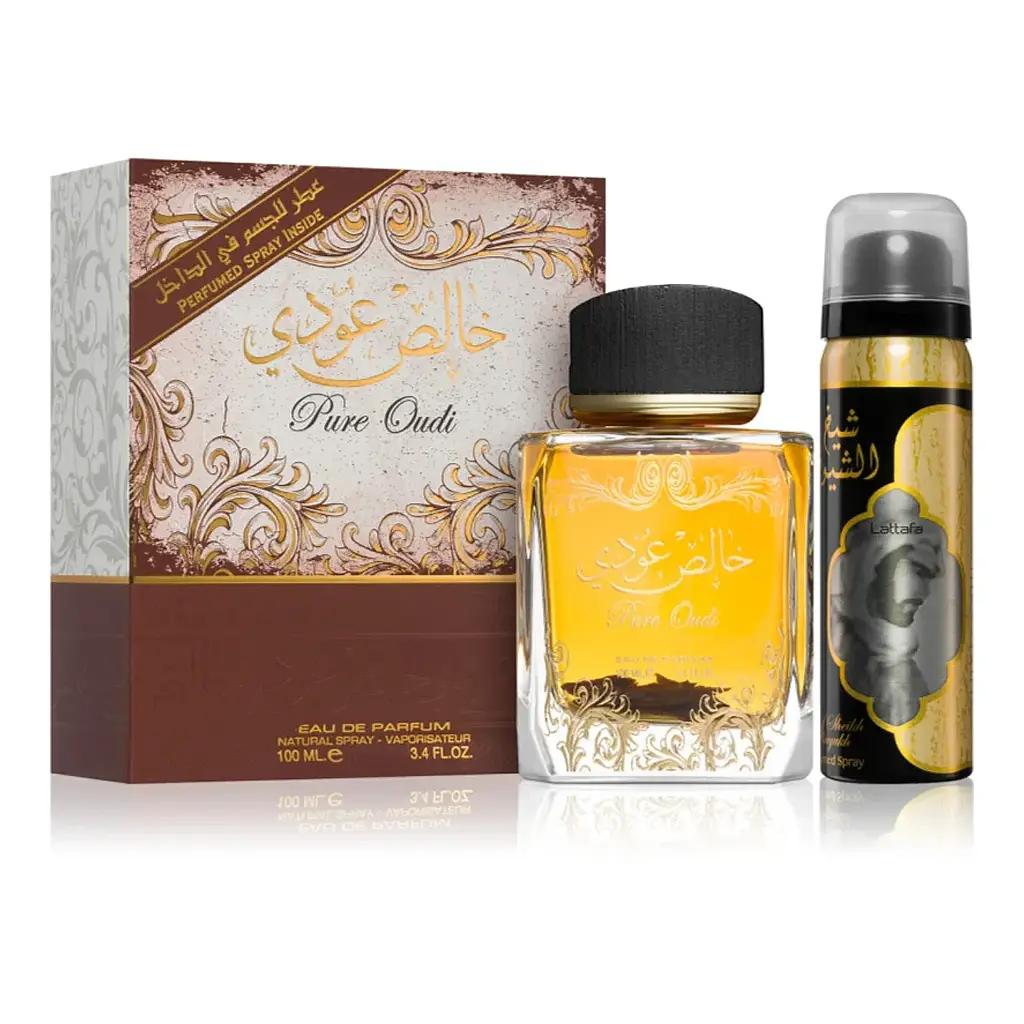 Coffret EDP 100ml + Déo 200ml PURE OUDI LATTAFA