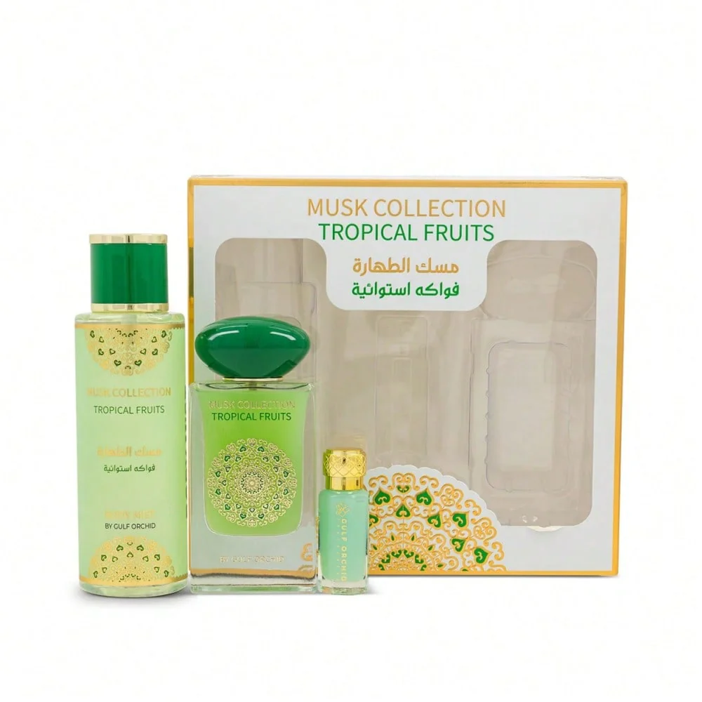 Coffret EDP 60ml Brume 250ml Musc 12ml MUSK COLLECTION TAHARA TROPICAL FRUITS GULF ORCHID