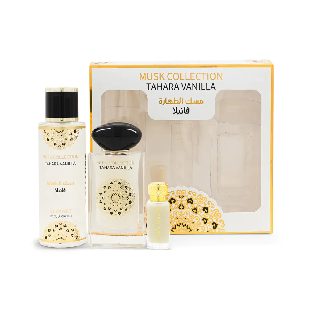 Coffret EDP 60ml Brume 250ml Musc 12ml MUSK COLLECTION TAHARA VANILLA GULF ORCHID