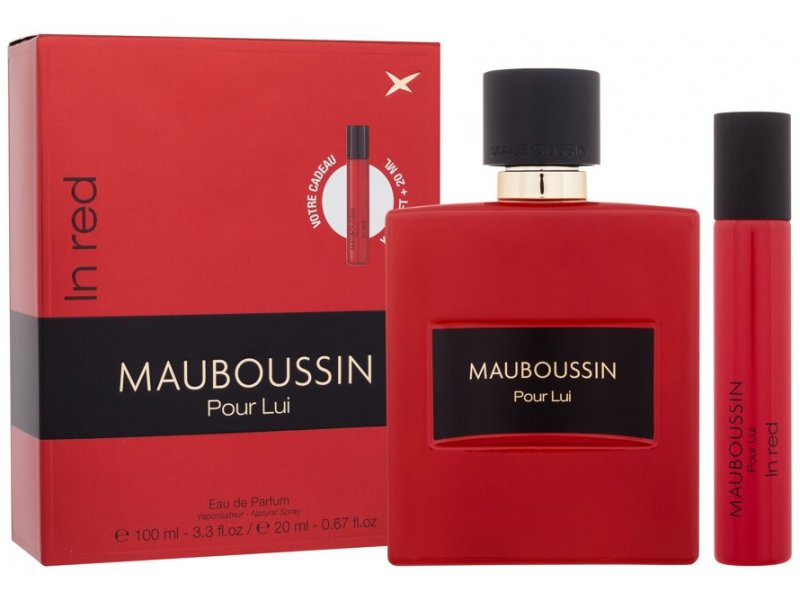 Coffret EDP 100ml + 20ml IN RED Pour Lui MAUBOUSSIN