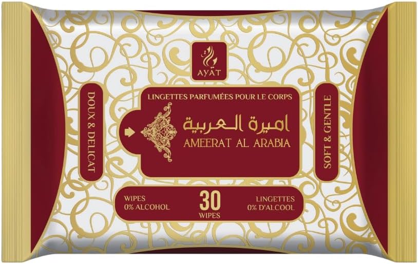 Lingettes parfumées AMEERAT AL ARABIA x30 AYAT PERFUMES