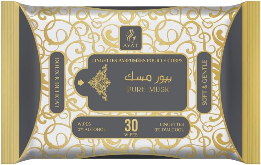 Lingettes parfumées PURE MUSK x30 AYAT PERFUMES 