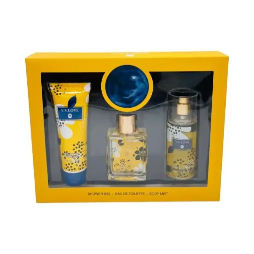 Coffret JAUNE Brume 100ml EDT 50ml GD 80ml V.V.LOVE