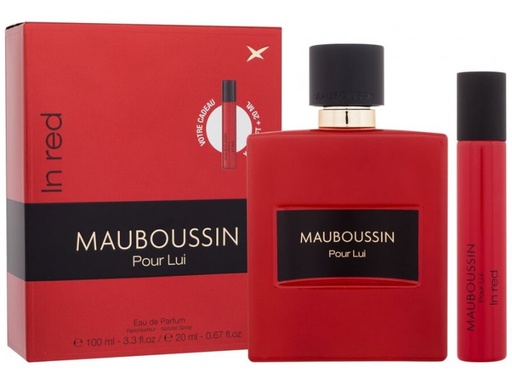 [MBMKG144] Coffret EDP 100ml + 20ml IN RED Pour Lui MAUBOUSSIN